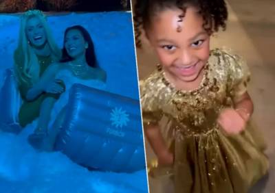 Luge sur de la fausse neige et robes de luxe: la fête de Noël extravagante des Kardashian