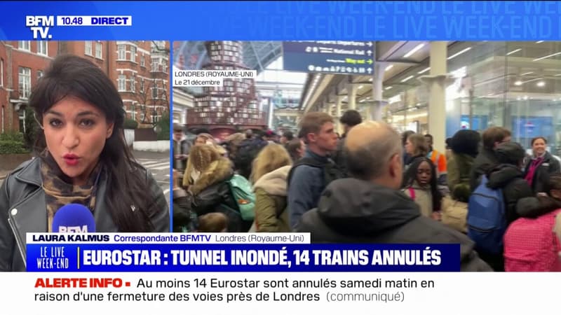 Au moins 14 Eurostar annulés samedi matin à cause d’un tunnel inondé