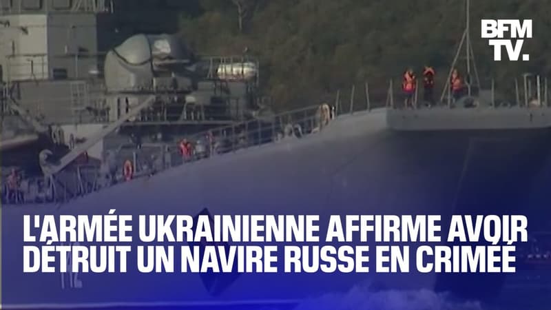 Crimée: l’armée ukrainienne affirme avoir détruit un navire de la flotte russe à Féodossia