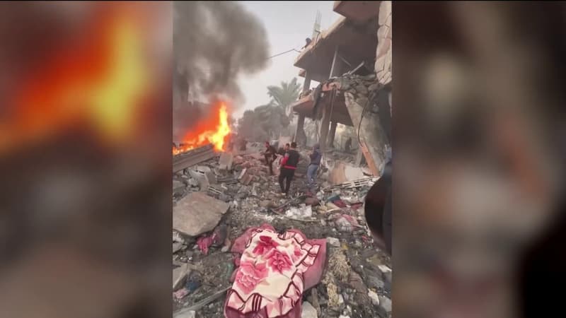 Israël-Hamas: les images en plein coeur du bombardement d’une ville de la bande de Gaza