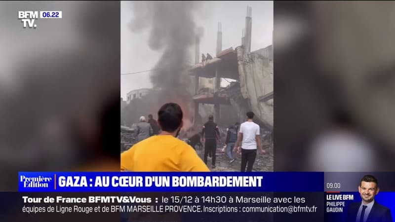 Gaza: au cœur d’un bombardement dans la ville de Deir Al-Balah