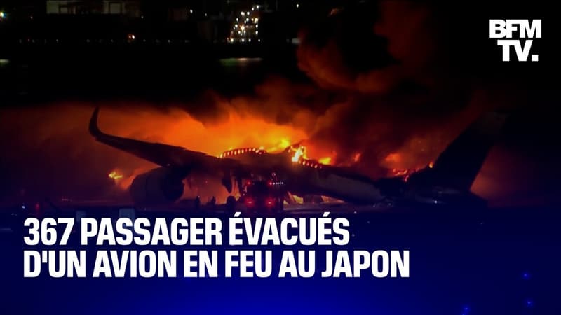 Japon: les 367 passagers de l’avion en feu de la Japan Airlines ont été évacués et sont sains et saufs
