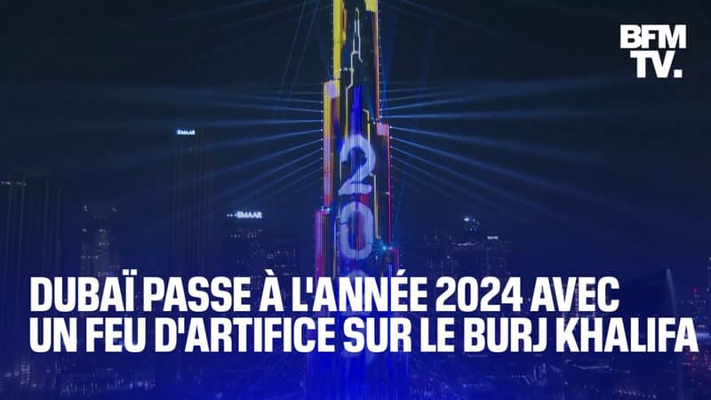 Nouvel An 2024: les images du décompte et du feu d’artifice de Dubaï, sur la tour Burj Khalifa