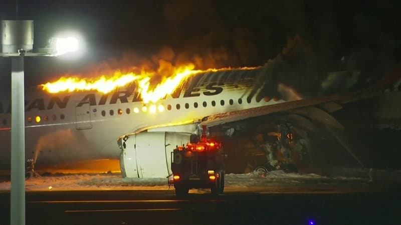 Les images d’un avion de ligne en flammes sur le tarmac de l’aéroport de Tokyo-Haneda