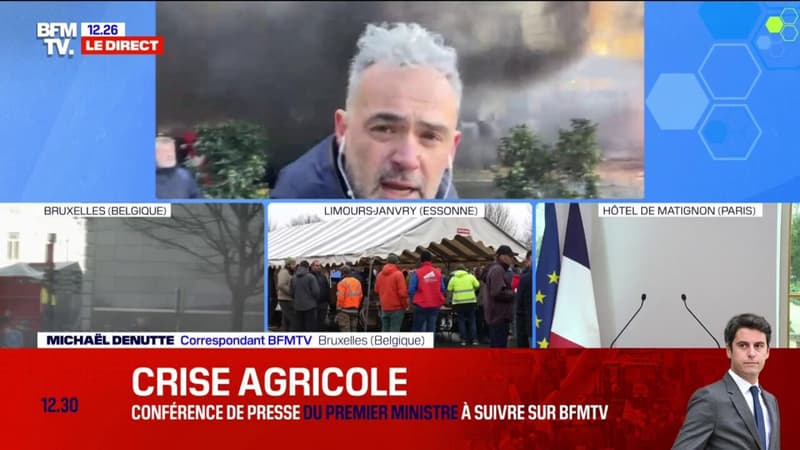 Colère des agriculteurs: près de 1.300 tracteurs ont encerclé le Parlement européen à Bruxelles