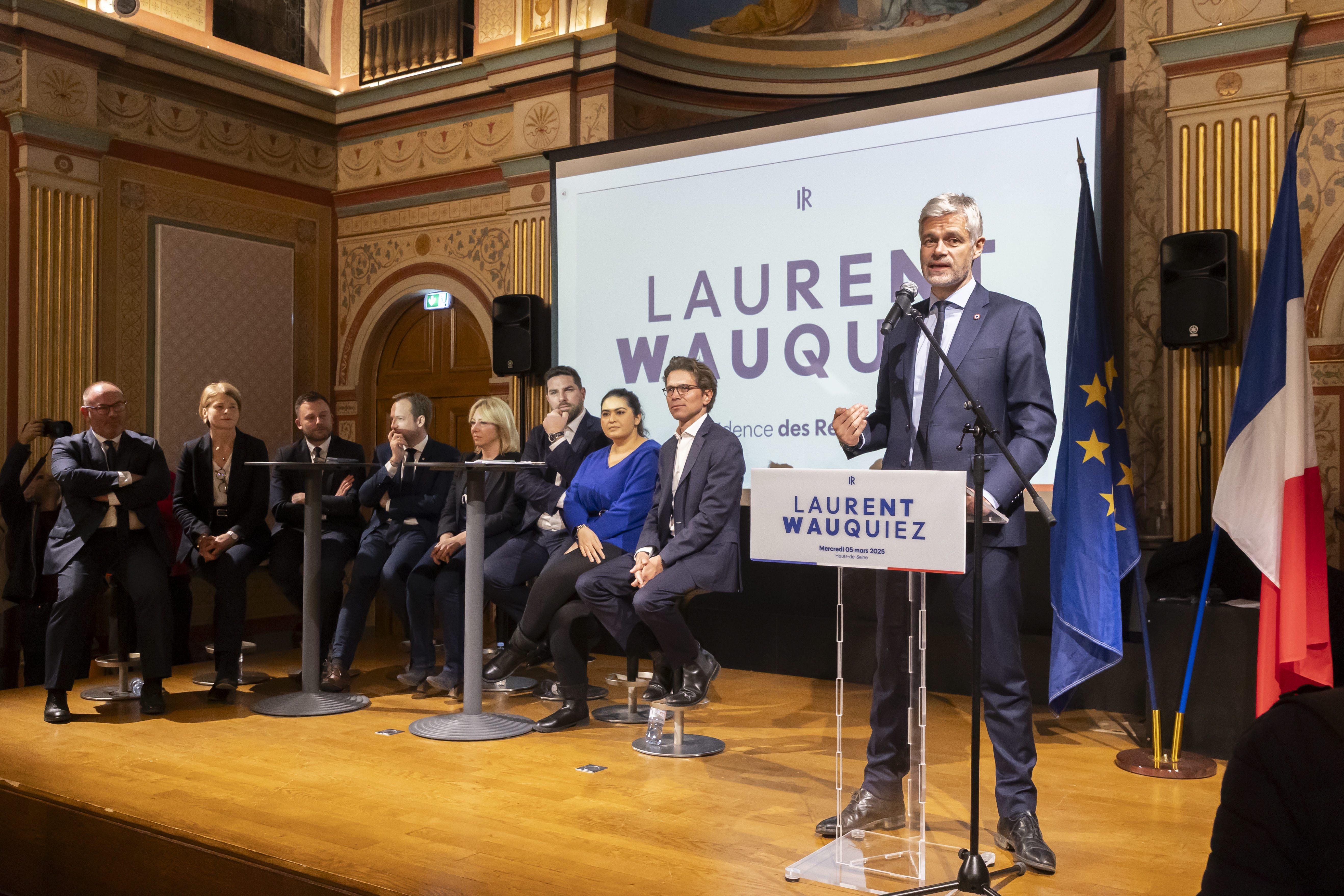 Présidence de LR : Laurent Wauquiez dans le rôle du challenger