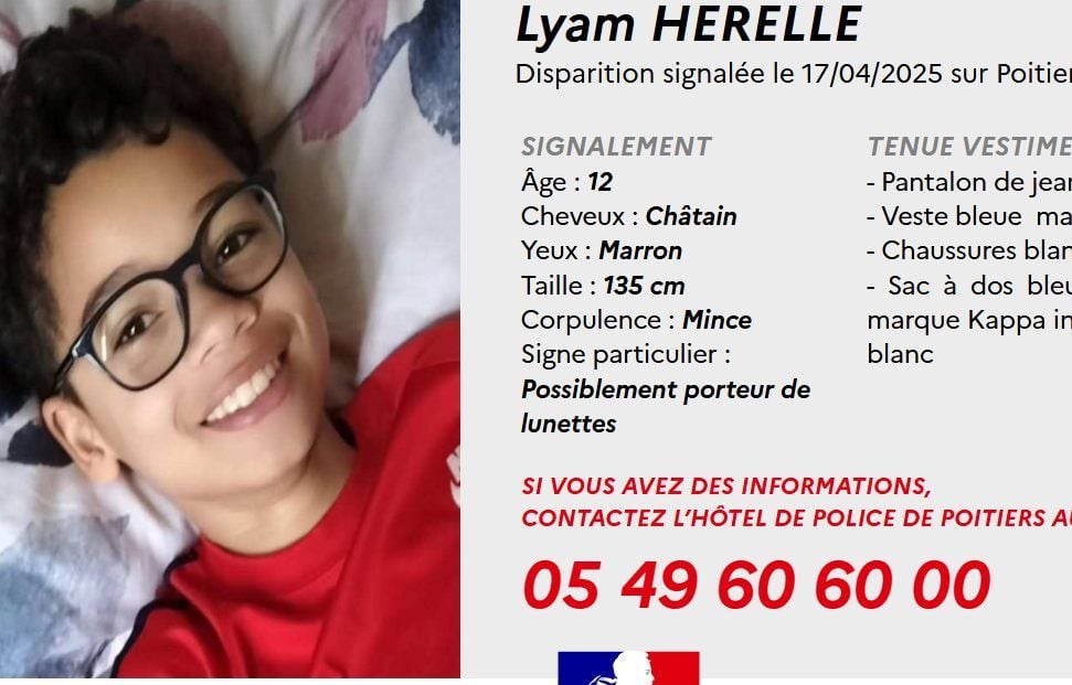 Poitiers : Ce que l’on sait de la « disparition inquiétante » d’un adolescent de 12 ans