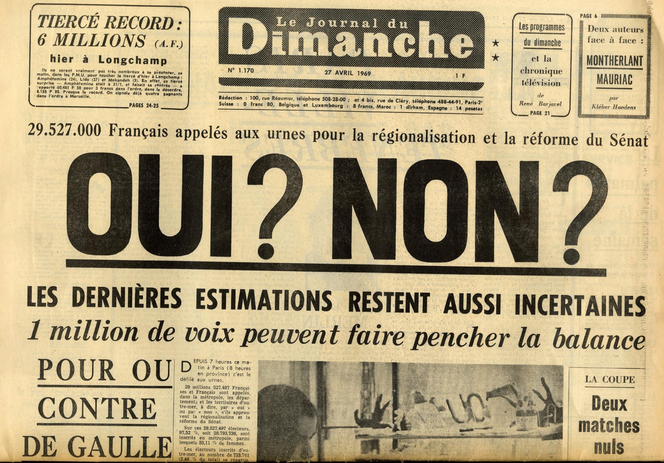 27 avril 1969 : le jour où De Gaulle a tourné la page