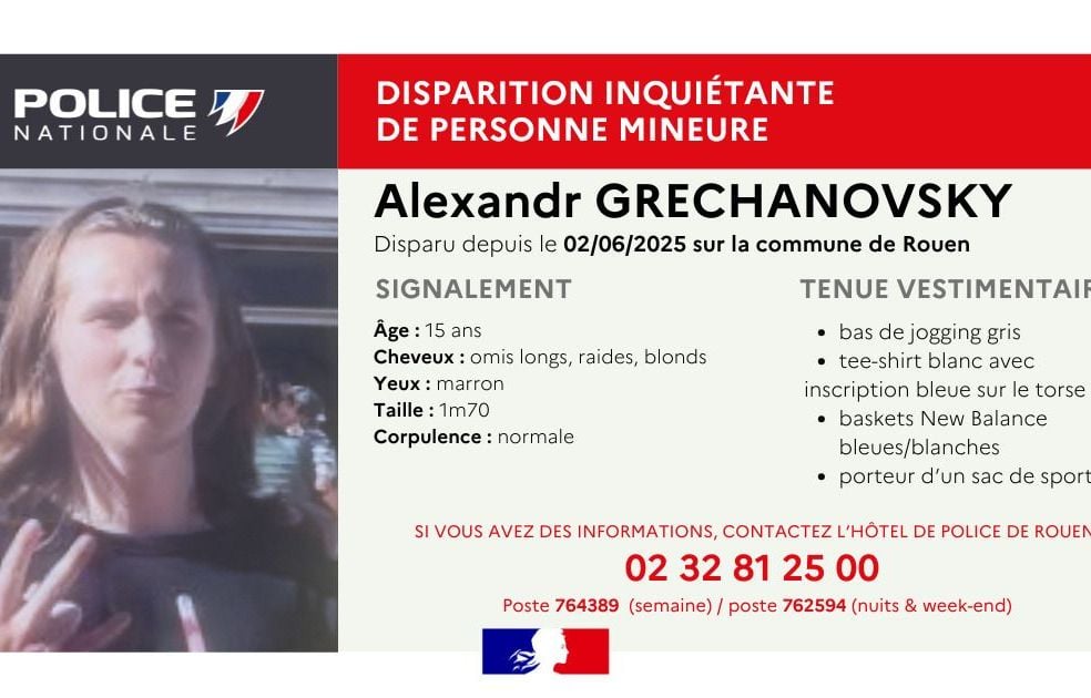 Rouen : Disparition inquiétante d’un ado, un appel à témoins lancé
