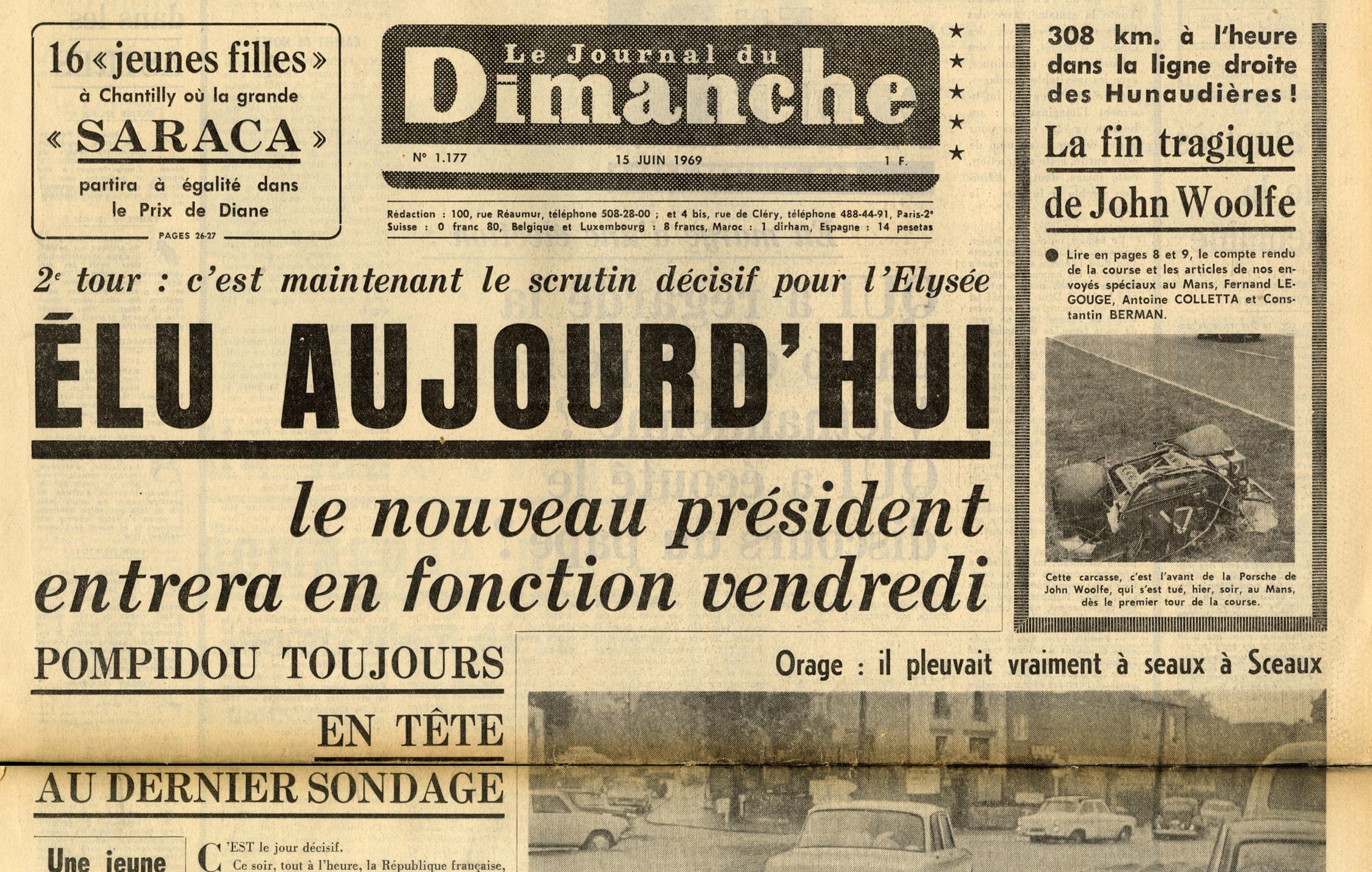 15 juin 1969 : Georges Pompidou entre à l’Élysée
