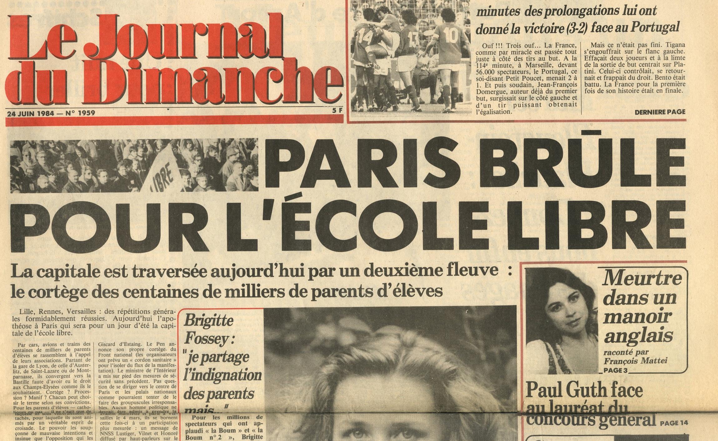 Juin 1984 : quand Paris brûlait pour l’école libre
