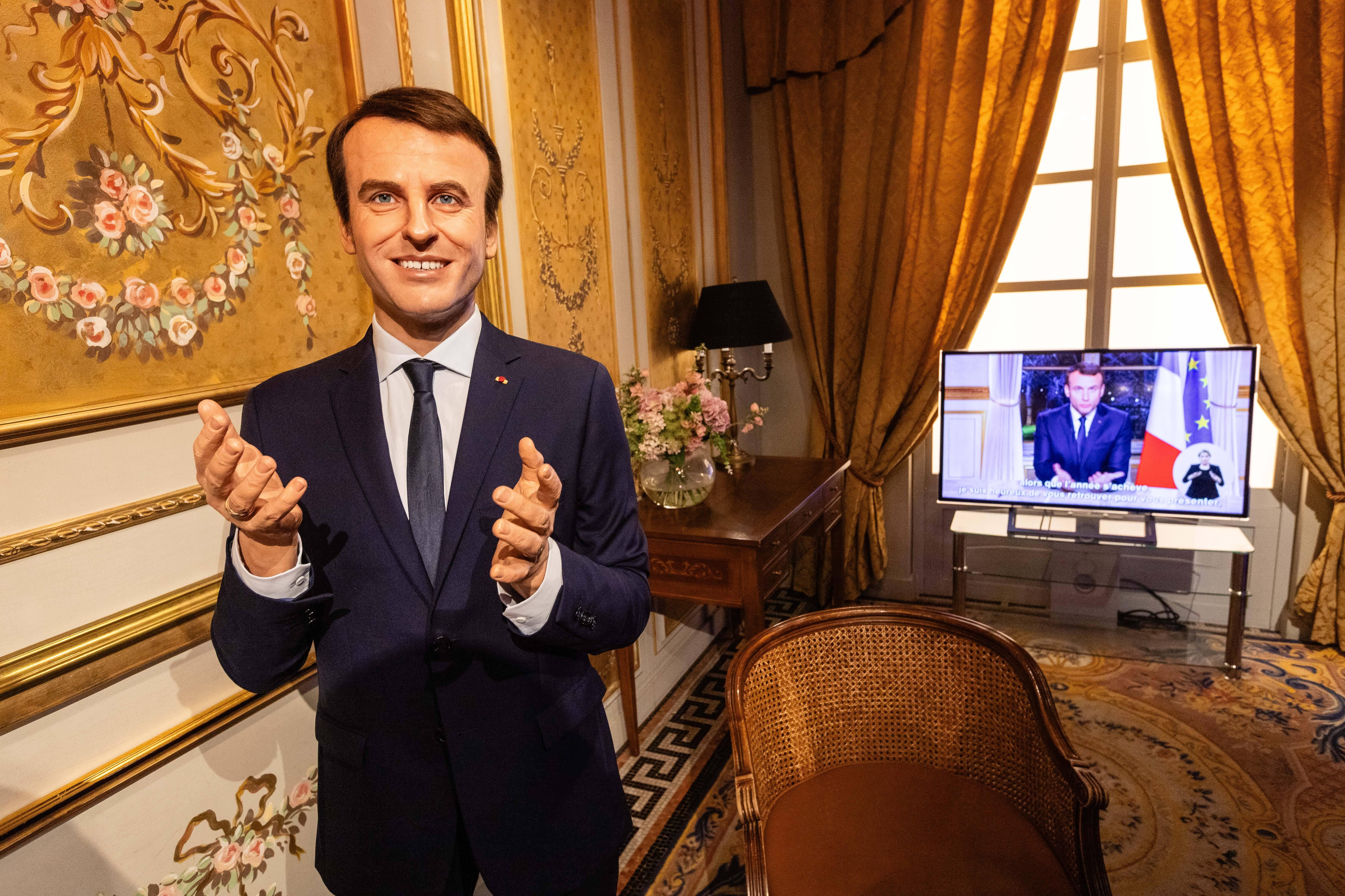 La statue d’Emmanuel Macron volée au musée Grévin