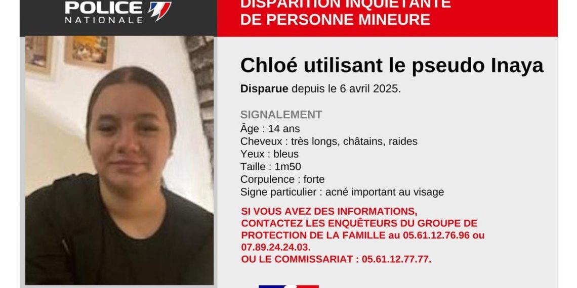 Haute-Garonne : Chloé, 14 ans et portée disparue depuis trois mois est-elle tombée dans les griffes de proxénètes ?