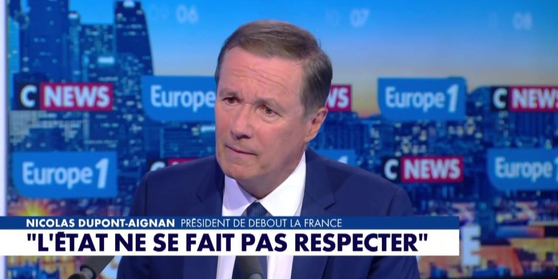 «L’État ne se fait pas respecter», constate Nicolas Dupont-Aignan