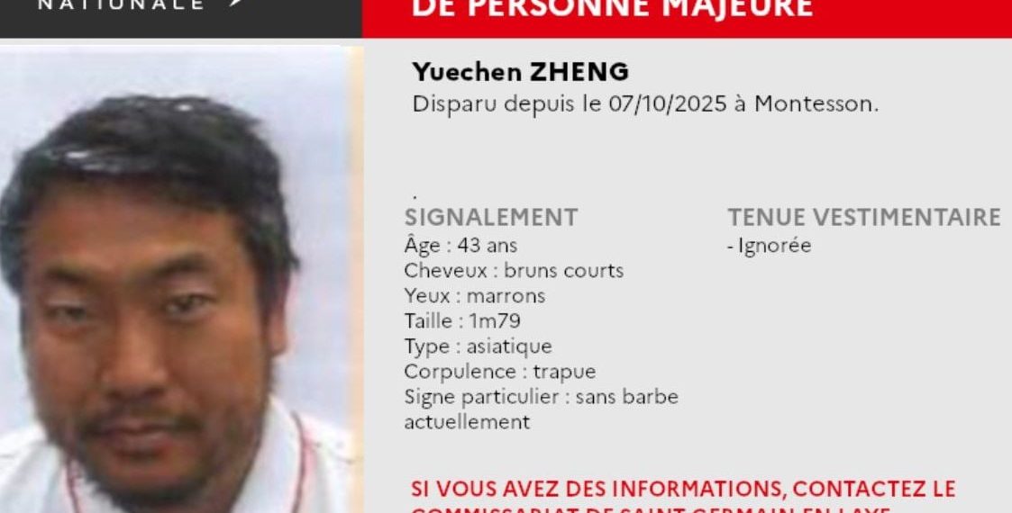 Yvelines : Un avis de disparition inquiétante lancé pour retrouver un homme de 43 ans