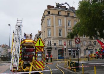 Rennes : Impressionnant déploiement de pompiers pour un incendie dans le centre-ville
