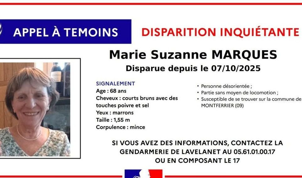 Ariège : Information judiciaire ouverte après la disparition de Marie-Suzanne, atteinte d’Alzheimer