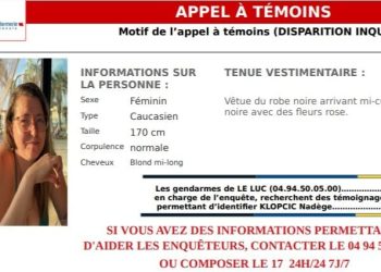 Var : Appel à témoins et enquête après la disparition inquiétante d’une jeune femme
