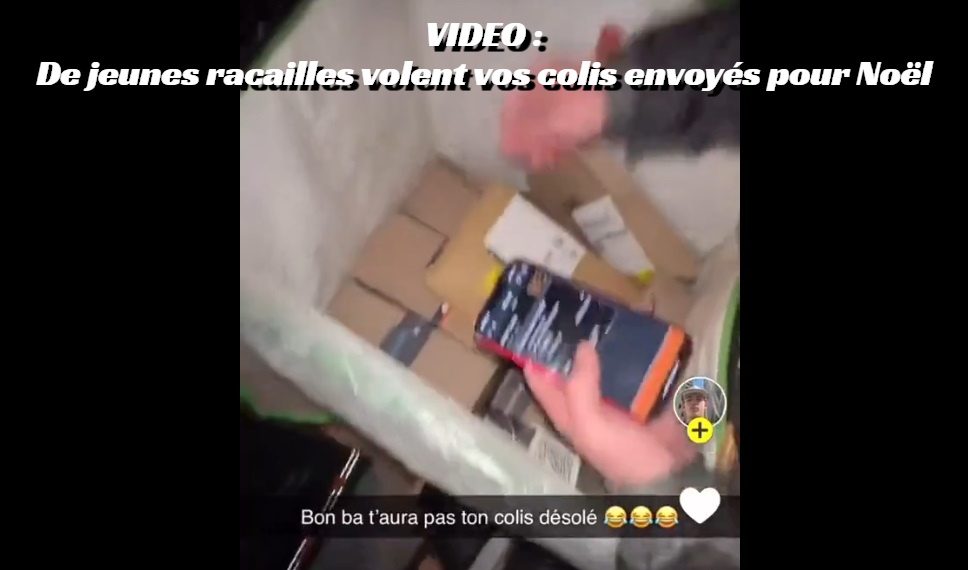 VIDEO : De jeunes racailles volent vos colis envoyés pour Noël