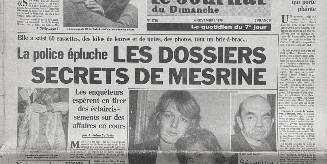 Quand le JDD racontait la chute de Jacques Mesrine, ennemi public n°1